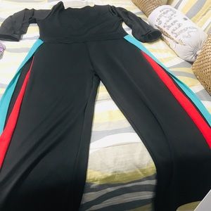💄Black fancy jumpsuit/  stretch no size in it